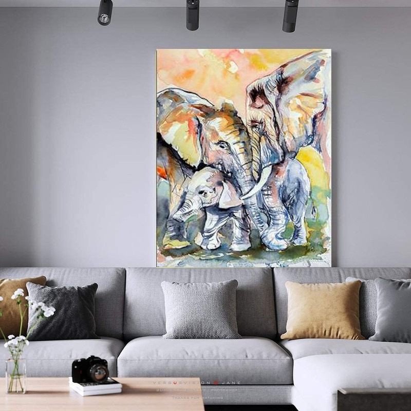 Bộ Dụng Cụ Làm Tranh Đính Đá 5D Họa Tiết Chú Voi Độc Đáo Kích Thước 30x40cm DIY Dùng Trang Trí