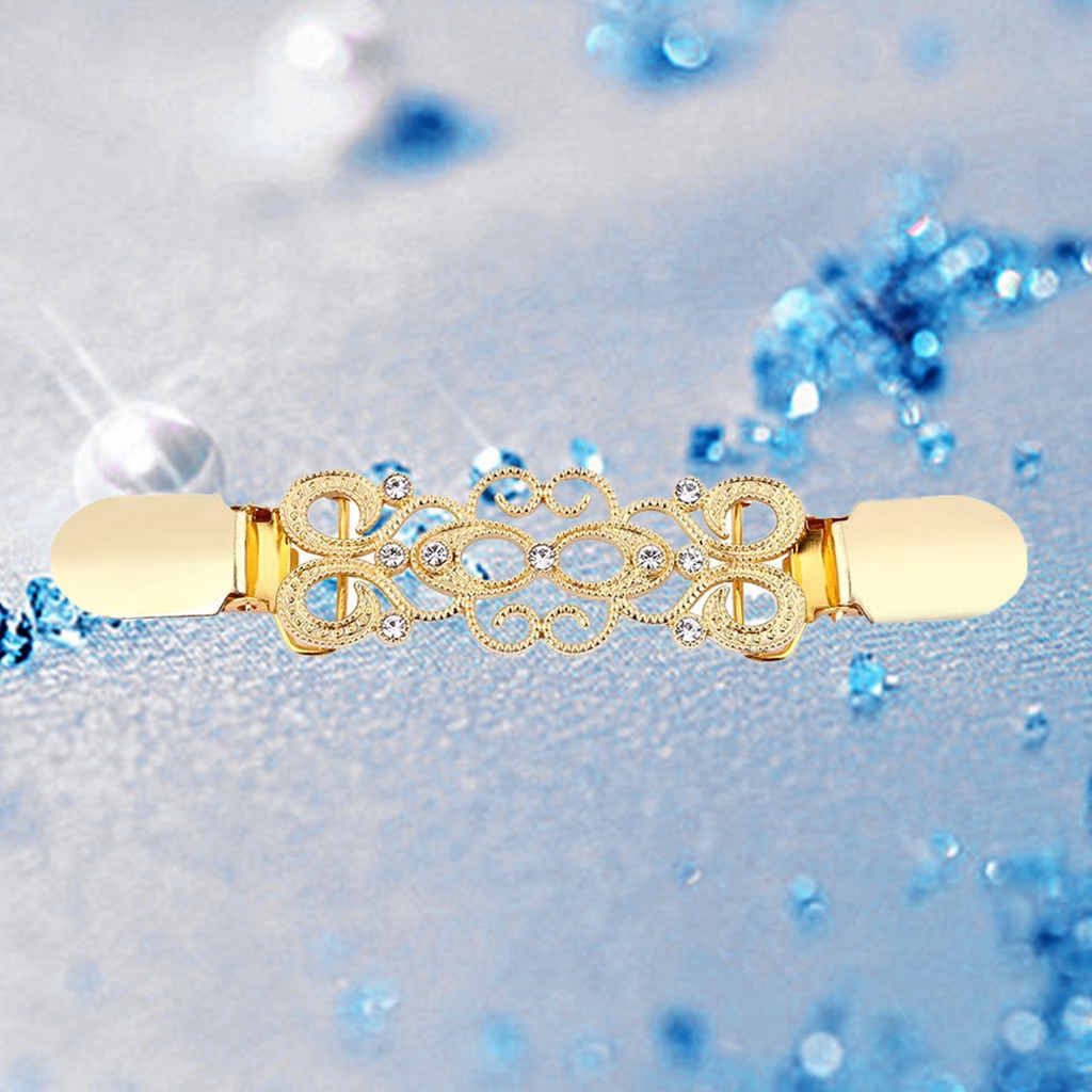 Kẹp cài áo khoác cardigan bằng hợp kim kẽm đính đá hình hoa màu xanh dương trọng lượng nhẹ