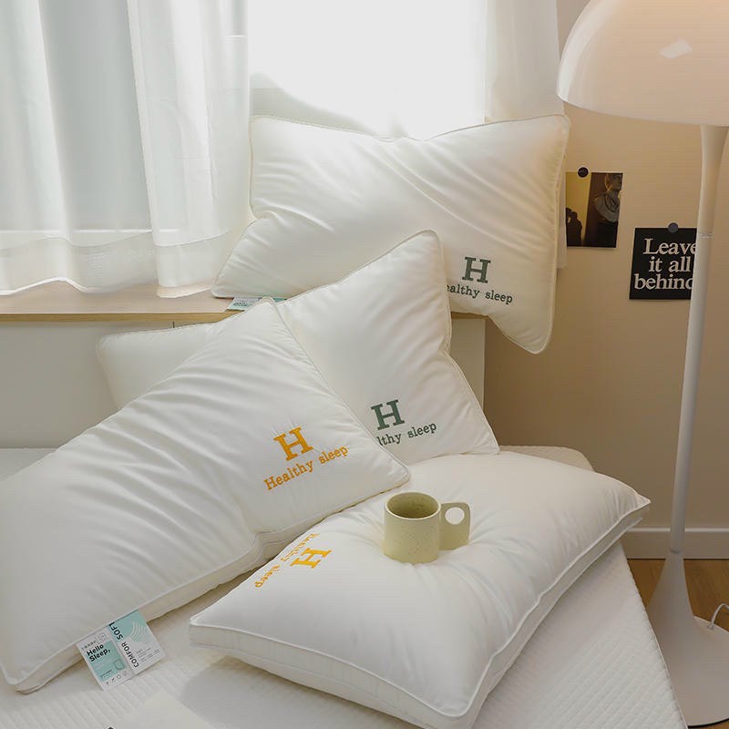 Ruột gối đầu, Gối Bảo Vệ Cổ Vai Gáy chất liệu từ bông sơ đậu nành 100% nhập khẩu nguyên cái độ cao vừa phải êm mềm