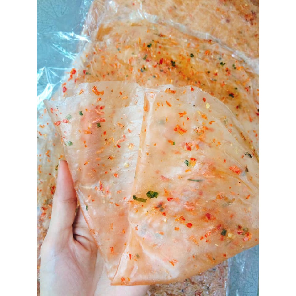 Bánh Tráng Dẻo Tôm CAY! Xấp 500GR Hàng Loại 1 Từ Bột Gạo Dẻo Mềm! Đặc Sản Tây Ninh Thơm Ngon Đúng Điệu