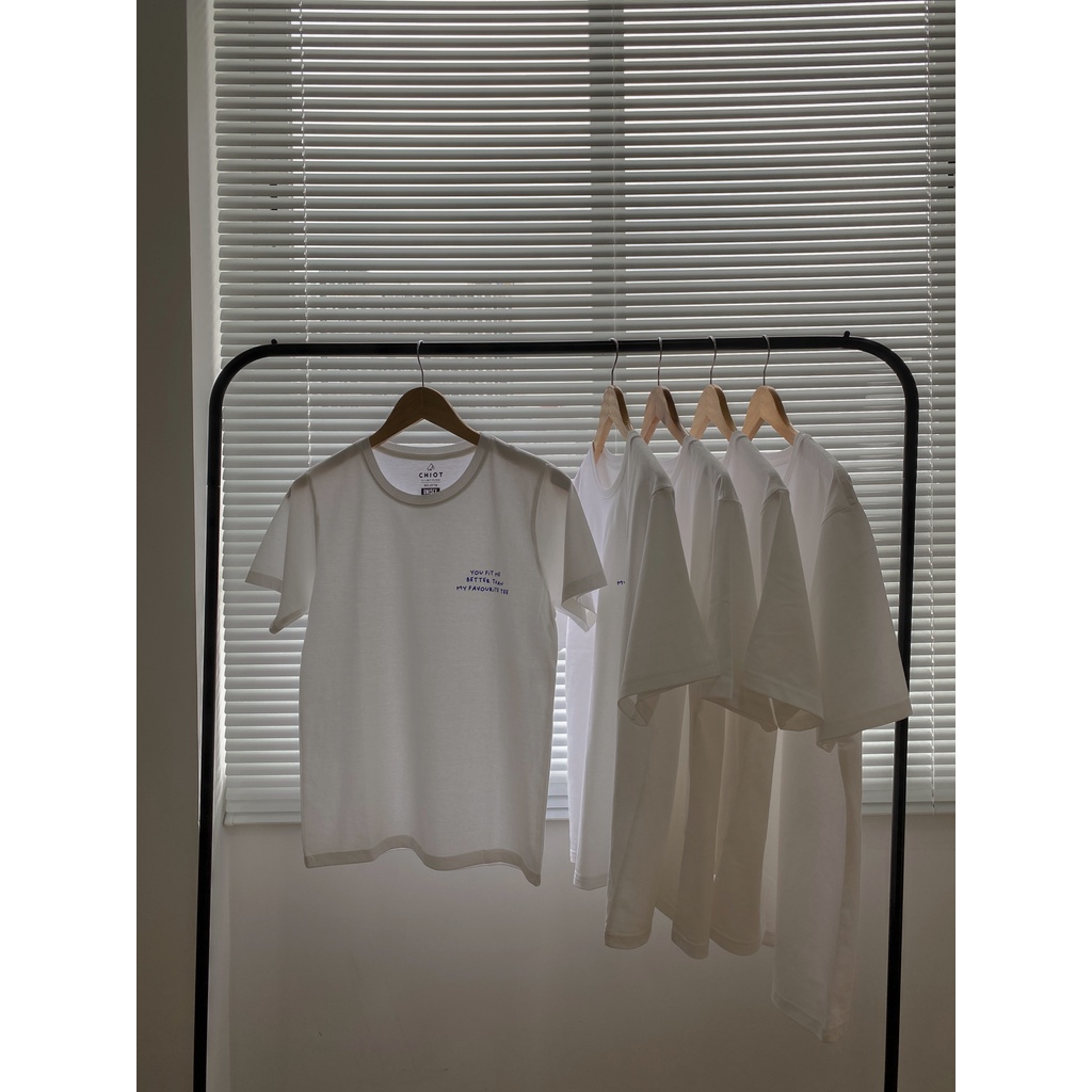 Áo thun in trắng đen cotton  You fit me better than my favourite tee