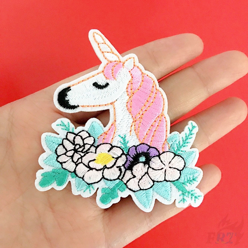 ☸ Wreath Unicorn Patch ☸ 1Pc Diy Sew on Iron on Patch （Unicorn - Series 03）