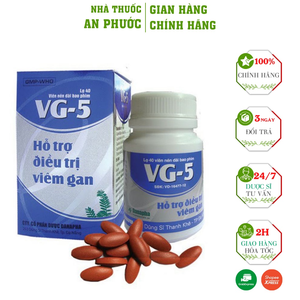 Viên uống VG5 ⚡ CAM KẾT CHẤT LƯỢNG  ⚡ Hỗ trợ men gan hiệu quả