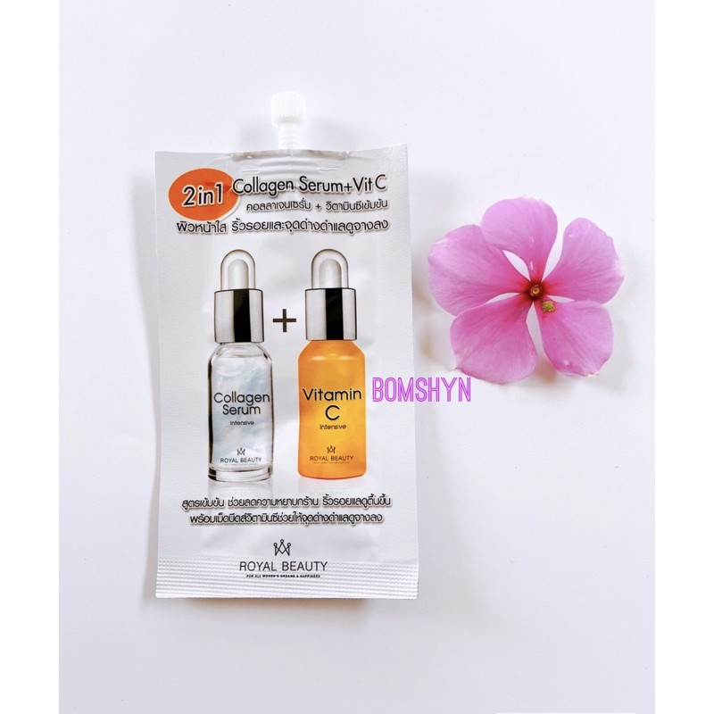 Serum 2in1 collagen +vit c chinh hãng thái lan dùng là mê 1 gói