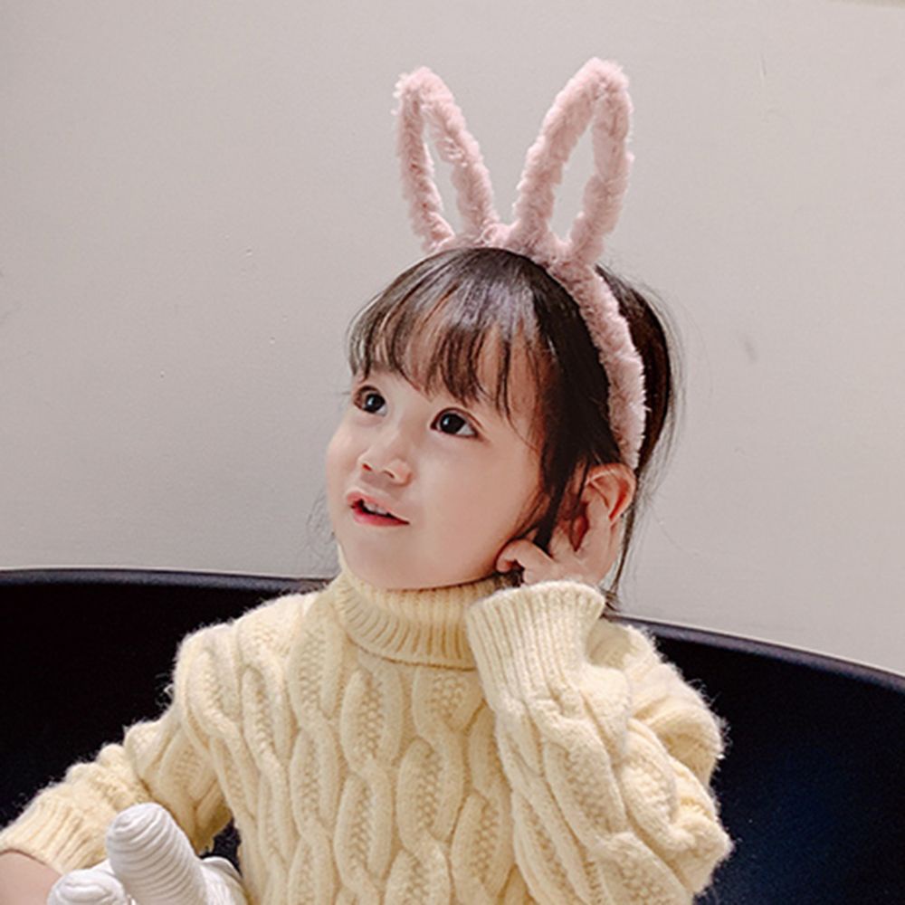 Băng đô cài tóc hình tai gấu phối lông phong cách giáng sinh cho nữ