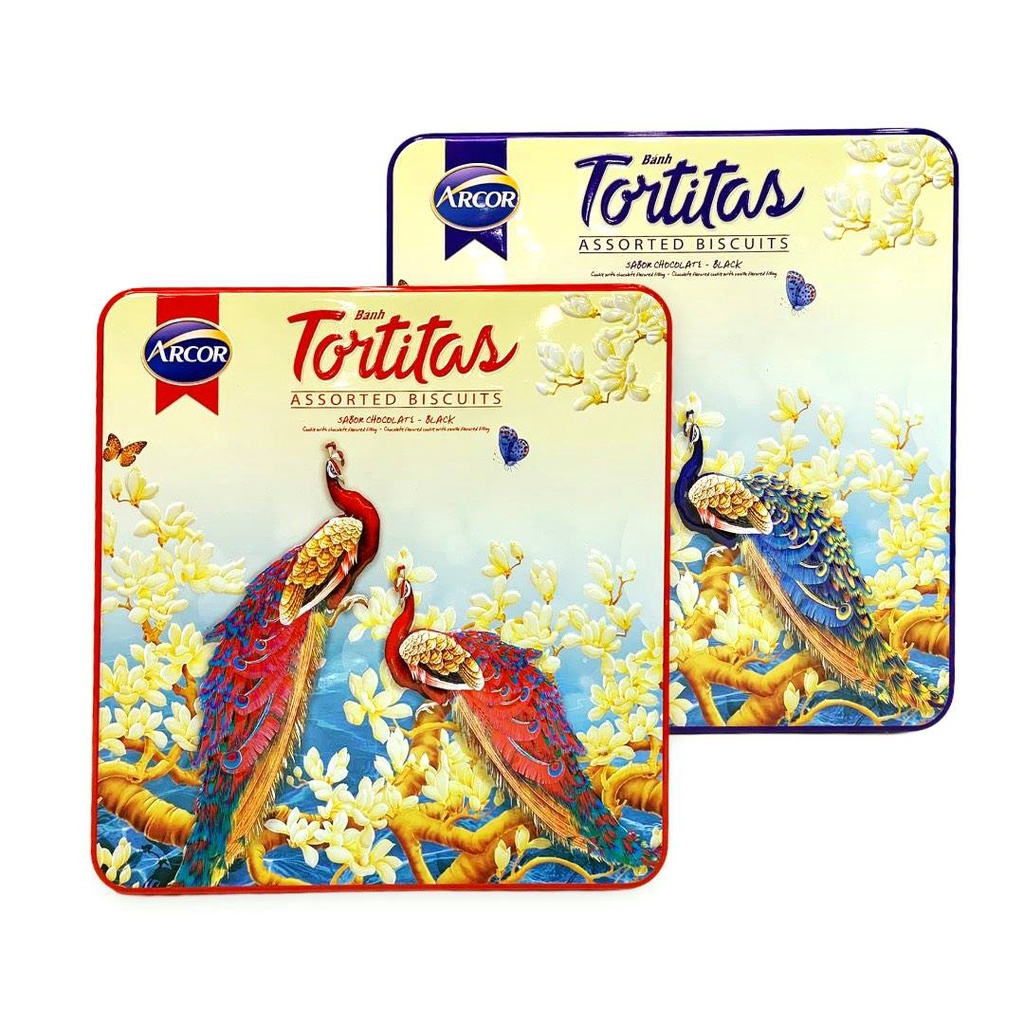BÁNH HỘP THIẾC CON CÔNG TORTITAS 415g