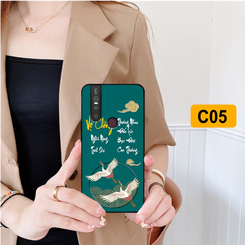 Ốp lưng Vivo V15 / V15 Pro in hình phong cách chữ thư pháp cha mẹ, tài lộc