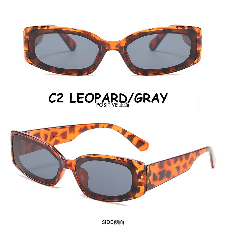 Kính râm thời trang gọng chữ nhật phong cách hip hop cá tính cho cả nam và nữ