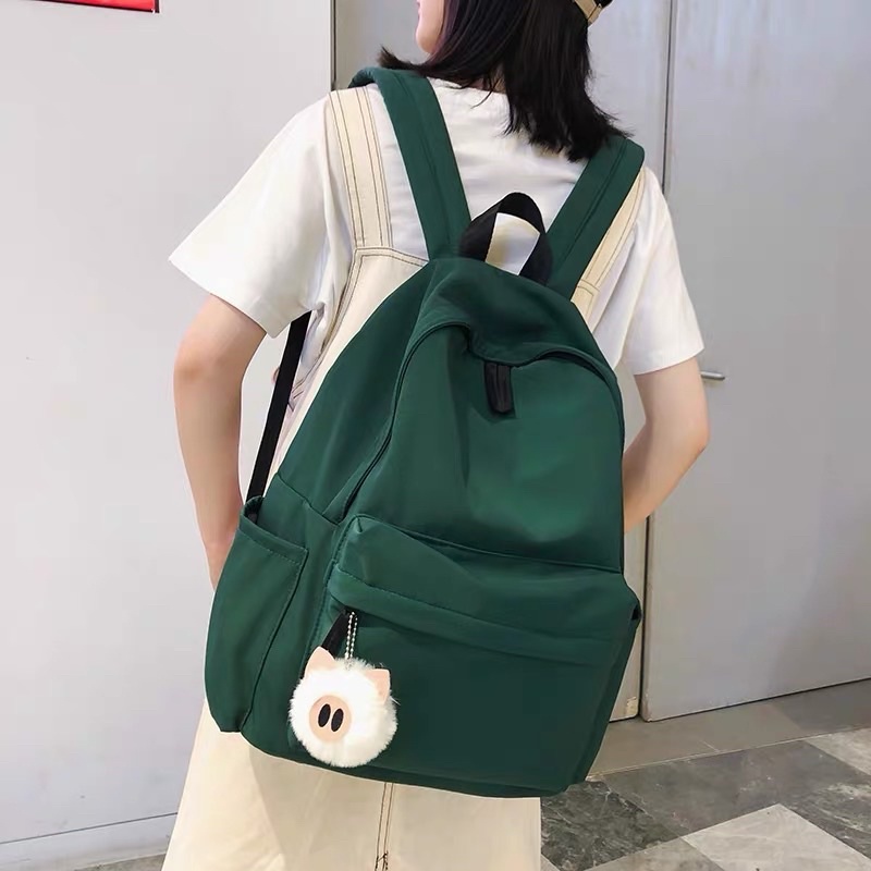 Balo Ulzzang Basic Trơn Thời Trang Hàn Quốc