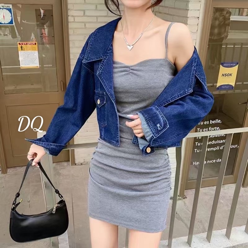 Áo khoác vest bò Quảng Châu chất mềm L1