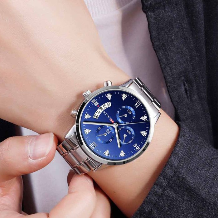 Đồng hồ nam ARLANCH mặt đính đá cao cấp, dây thép không rỉ, chống nước tốt, lên tay sang trọng lịch lãm ( Mã: A3V) ) | BigBuy360 - bigbuy360.vn