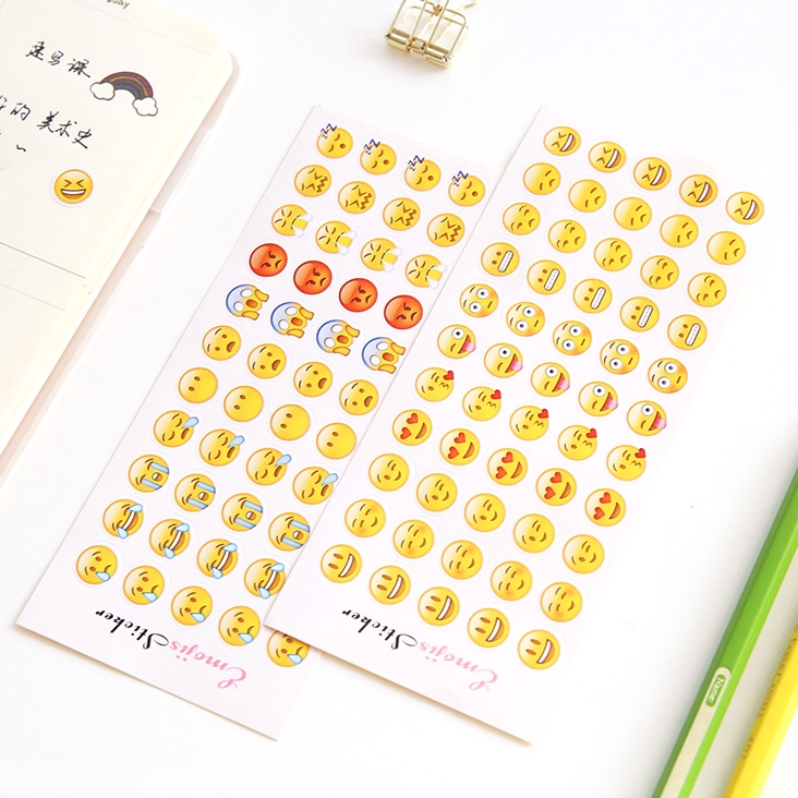 Set 660 Sticker Emoji Dễ Thương Dán Trang Trí Nhật Ký