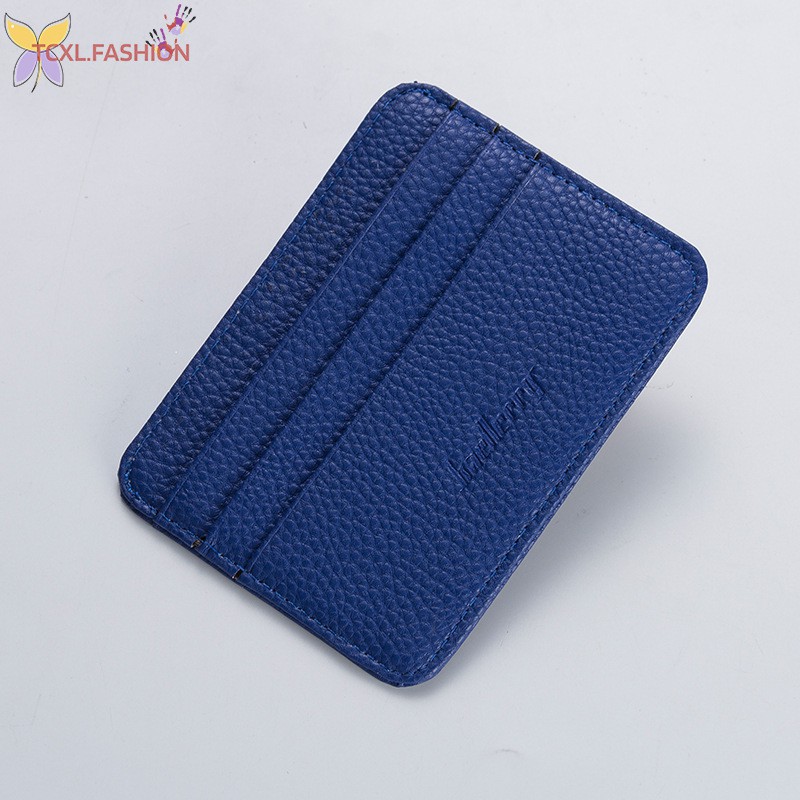 TCXL. Fashion Women Slim Minimalist Wallet PU Leather Credit Card Holder Short Purse