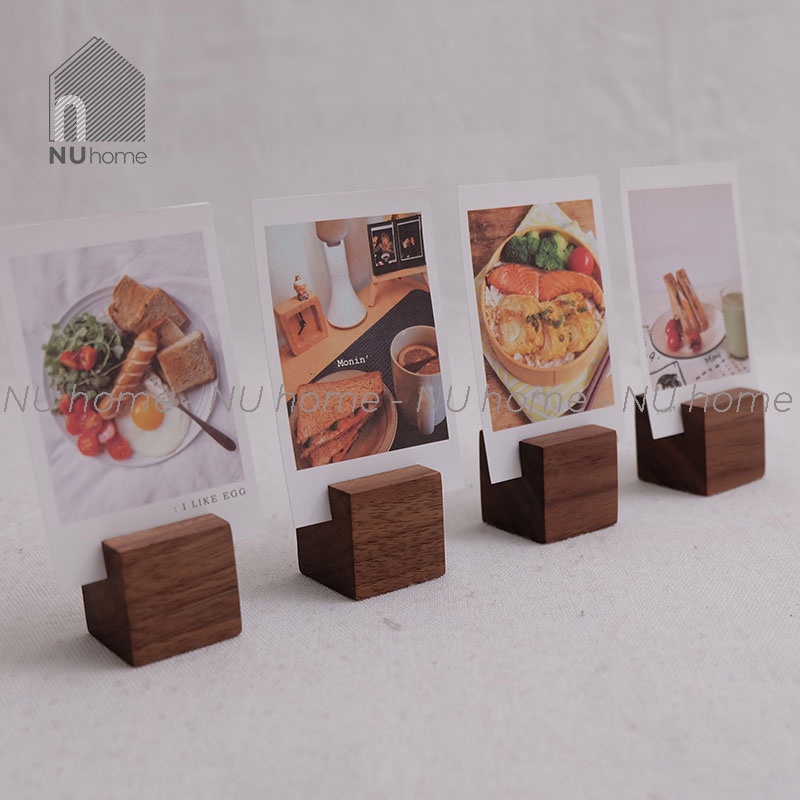 nuhome.vn | Giá đỡ kẹp ảnh, bưu thiếp để bàn - Mino, được thiết kế đơn giản bằng chất liệu gỗ cao cấp
