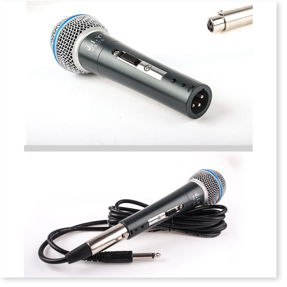 Mic có dây, Mic karaoke có dây YS 58 giảm tạp âm, Chống nhiễu, Chống hú, Chống rè - SẢN PHẨM CHẤT LƯỢNG CAO GIÁ TỐT