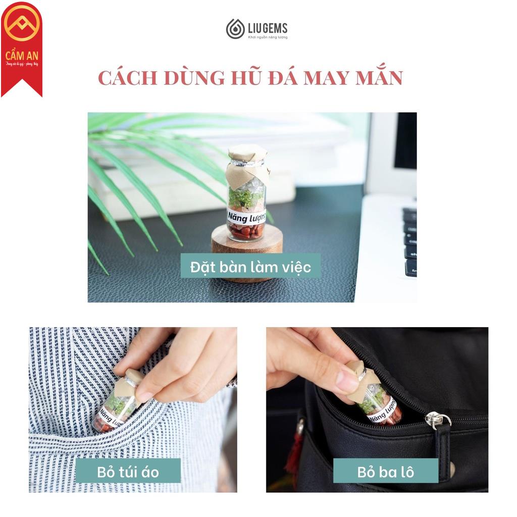 Hũ Đá Phong Thuỷ Liugems, Mix Thảo Mộc, Muối Hồng Himalaya