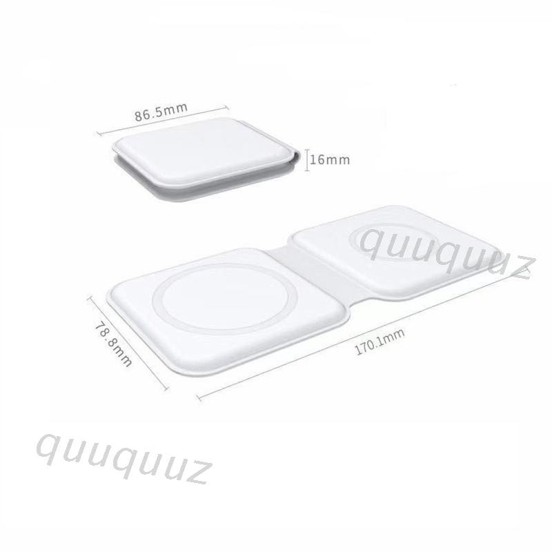 Bộ sạc nam châm không dây 15w 2 trong 1 tiện lợi dễ sử dụng cho airpod iphone12