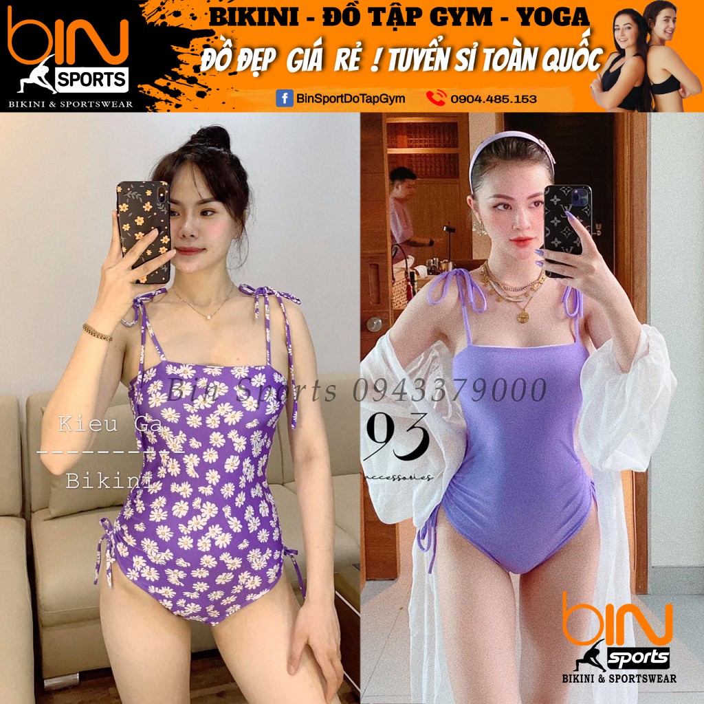 Bikini Nữ Liền Thân Dây Nơ Vai Nhiều Màu Freesize Bin Sports BHV084