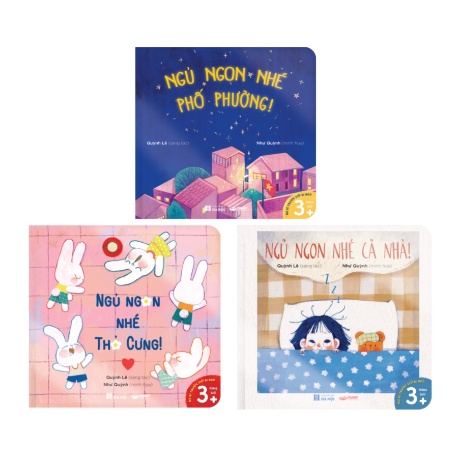 Sách - Đi ngủ nào, bé ngoan ơi - Sách kỹ năng - Bộ 3 cuốn ( 0-3 tuổi) - Crabit Kidbooks