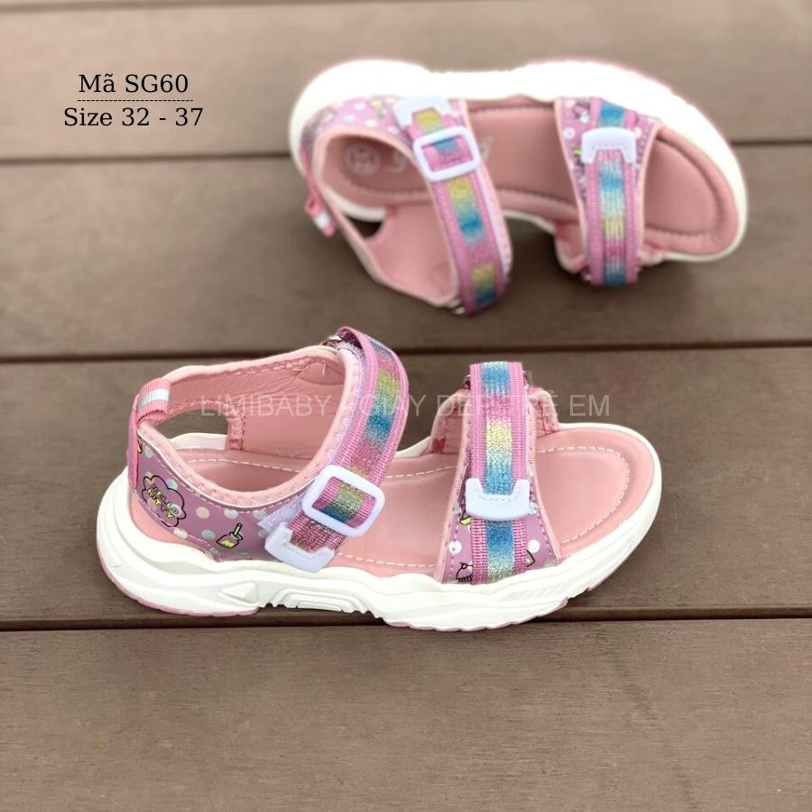 Dép quai hậu sandal bé gái 6 - 12 tuổi quai hậu khỏe khoắn và năng động cho bé đi học đi biển SG60