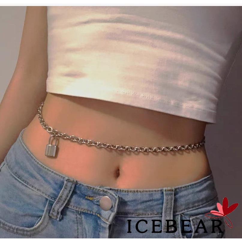 Dây Xích Đeo Thắt Lưng Có Khóa Phong Cách Punk Hiphop Thời Trang Nữ