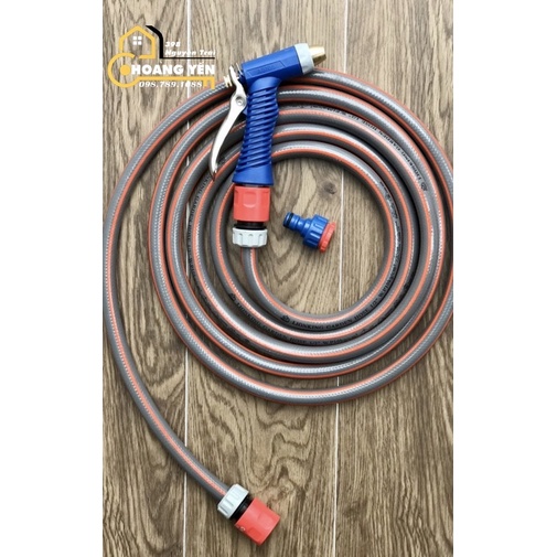 Gồm dây chống gập vỡ - Bộ vòi tưới cây, bộ vòi rửa xe tháo lắp nhanh C-mart A0705 chính hãng