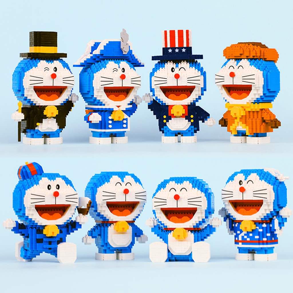 1 Bộ Đồ Chơi Lắp Ráp Mô Hình Doraemon 123