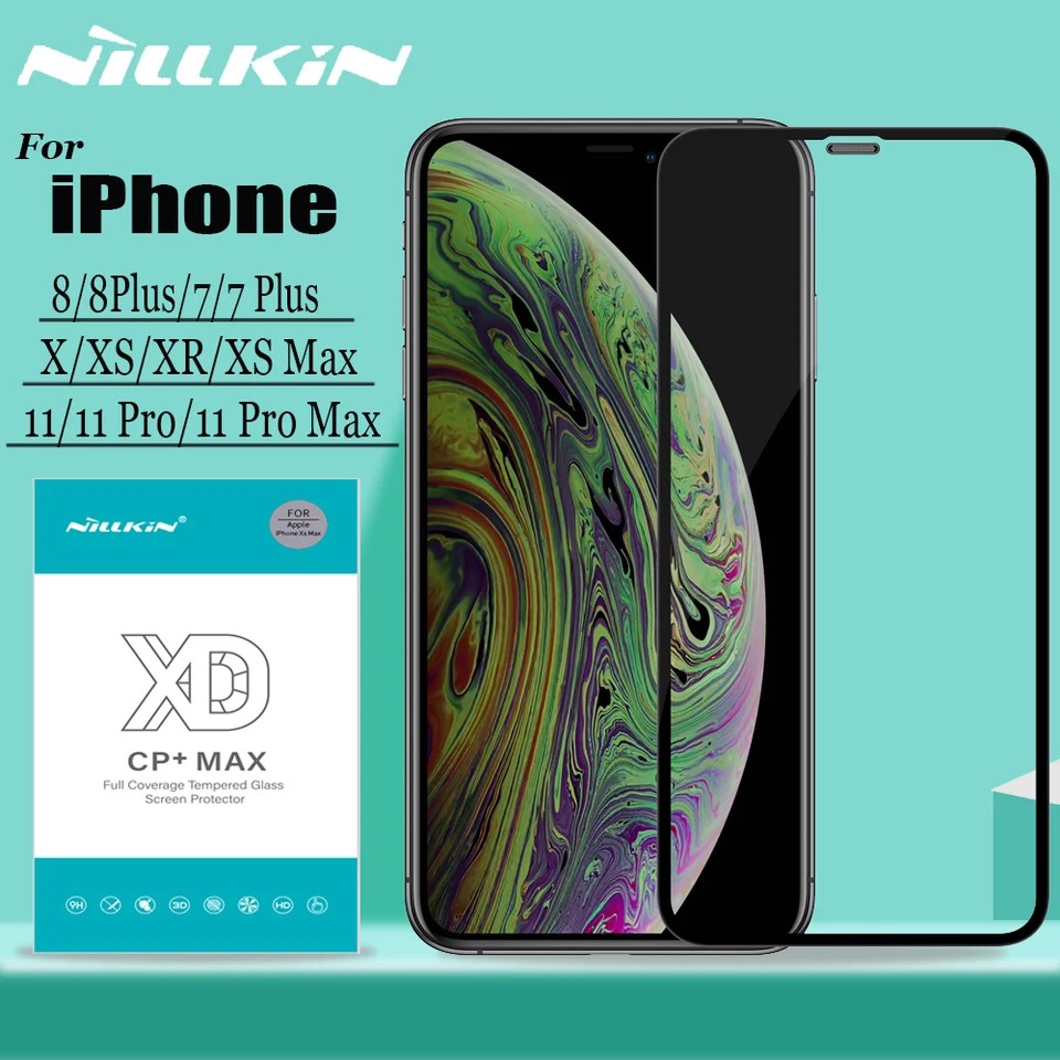 Cường lực Nillkin XD CP+ Max full bo mép màn hình cho các dòng iphone 11/11 pro/11 pro max/X/XS/XS Max/XR/7plus/8plus