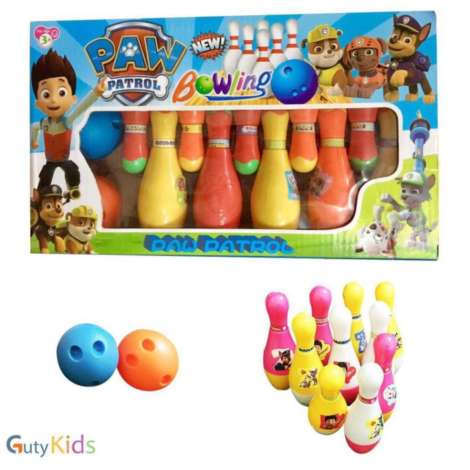 Đồ chơi Bowling Paw Patrol vui nhộn giúp nhận biết màu sắc, rèn luyện tay chân cho bé thỏa sức vui c