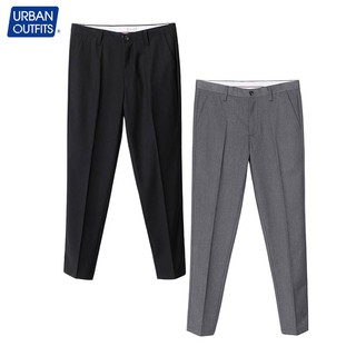 Quần Tây Nam URBAN OUTFITS Công Sở Hàn Quốc SLIM FIT Ống Đứng Ôm Có Ly - Quần Âu Nam Đi Học 100%Cotton Cao Cấp Xám QTS01