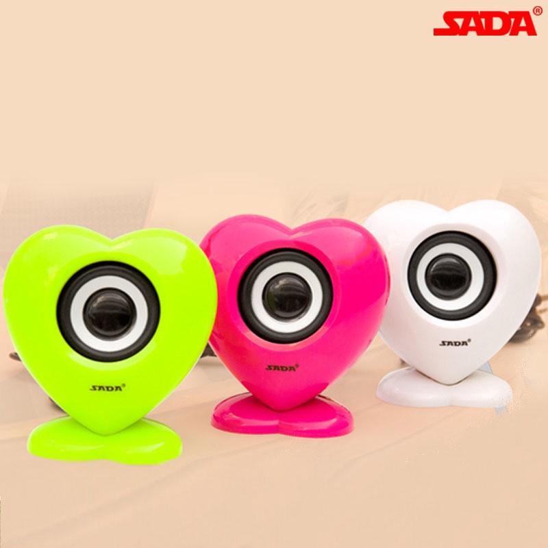 Bộ Loa Máy Vi Tính SADA V-188 Hình Trái Tim Siêu Cute - Dễ Thương