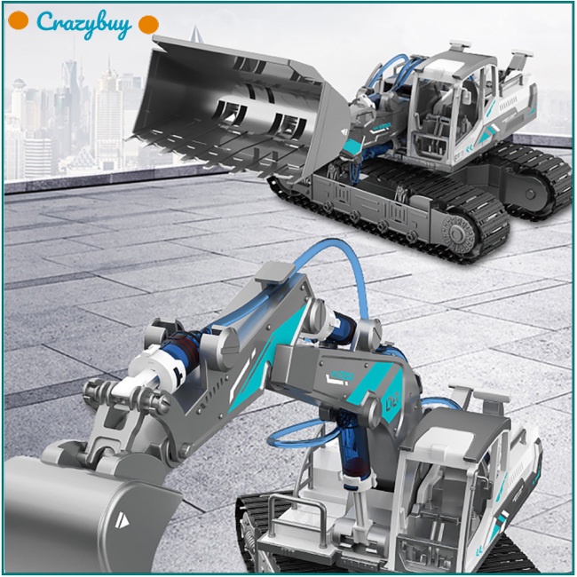 Cr Bộ Đồ Chơi Lắp Ráp Mô Hình Máy Xúc / Xe Ủi Đất Dành Cho Trẻ Em