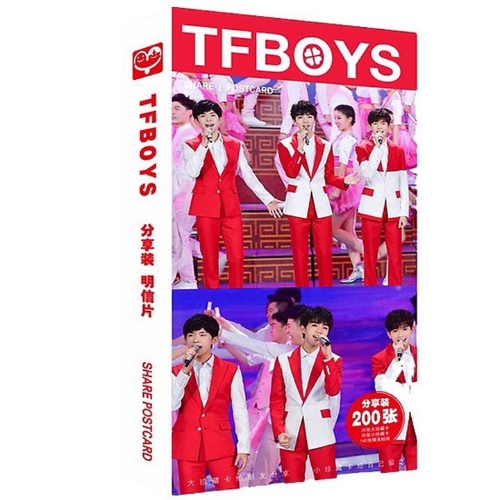 Postcard TFBOYS VƯƠNG TUẤN KHẢI VƯƠNG NGUYÊN DỊCH DƯƠNG THIÊN TỶ hộp ảnh sticker lomo bưu thiếp