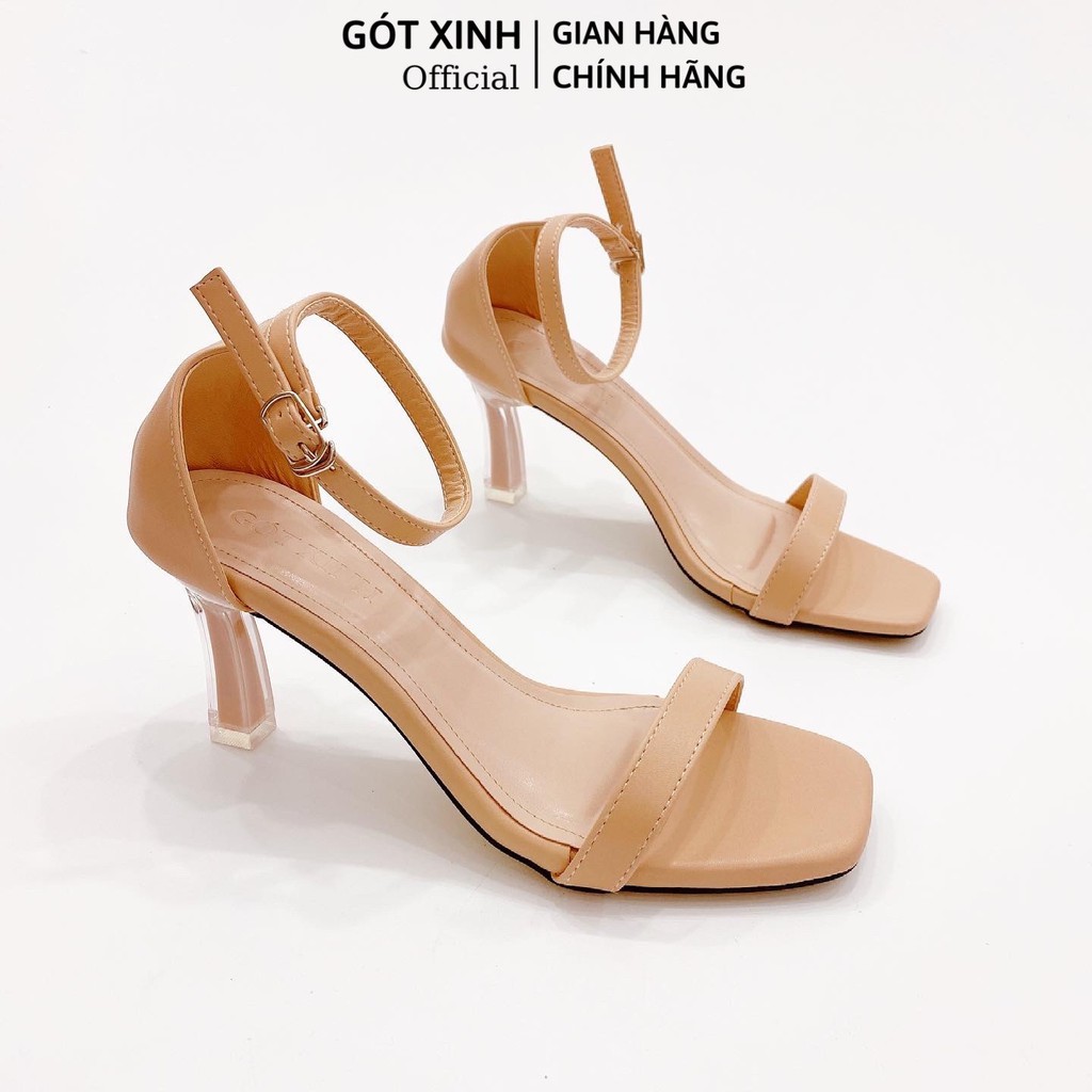 Giày sandal cao gót GÓT XINH GD7 da mờ cao 7cm