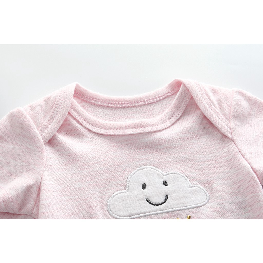 Bodysuit 3 mảnh cho bé trai body chip cho bé gái áo liền quần cotton cho bé sơ sinh set đồ bé gái 12 tháng tuổi