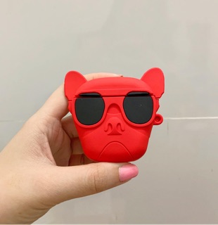 Case Airpod 1/2 chó đỏ đen (lấy tương tác)