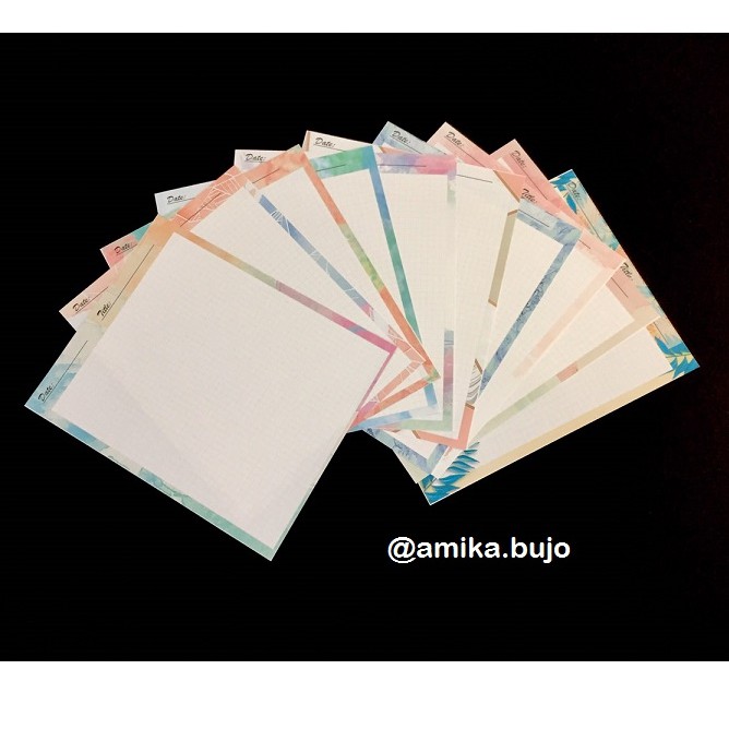 Set 40 tờ Giấy note ghi chú Đa Sắc - Colorful Notes - Giấy ô vuông (grid) - 19x24 cm (gần B5)