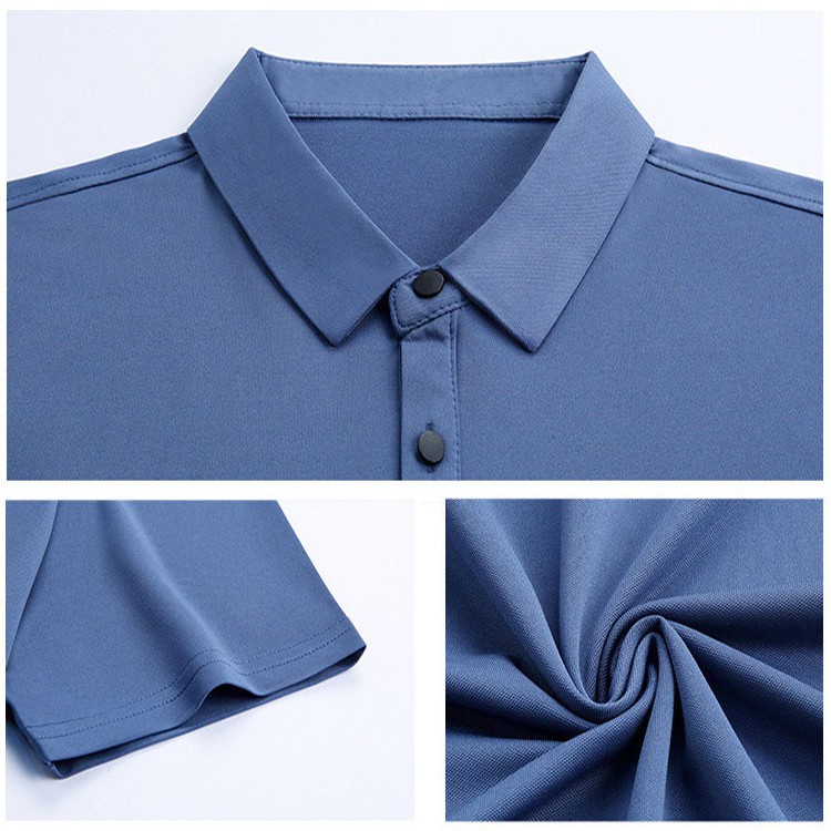 Áo thun polo tay ngắn màu trơn phong cách đơn giản cho nam | BigBuy360 - bigbuy360.vn
