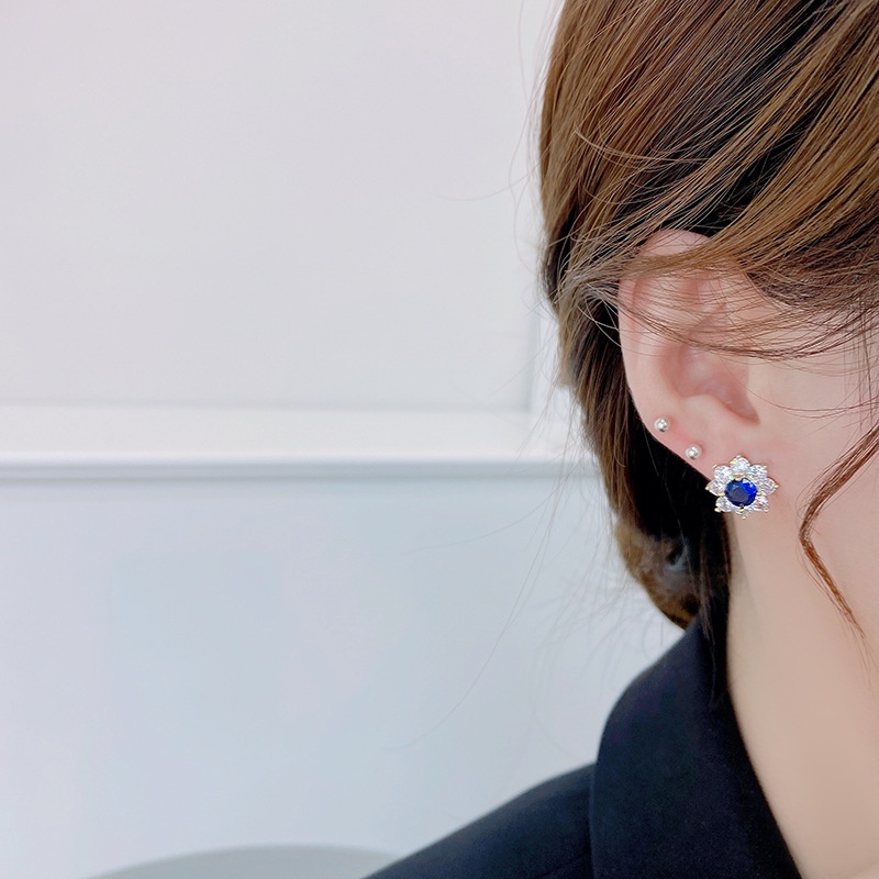 V.I.T House | Bông tai S925 đá xanh