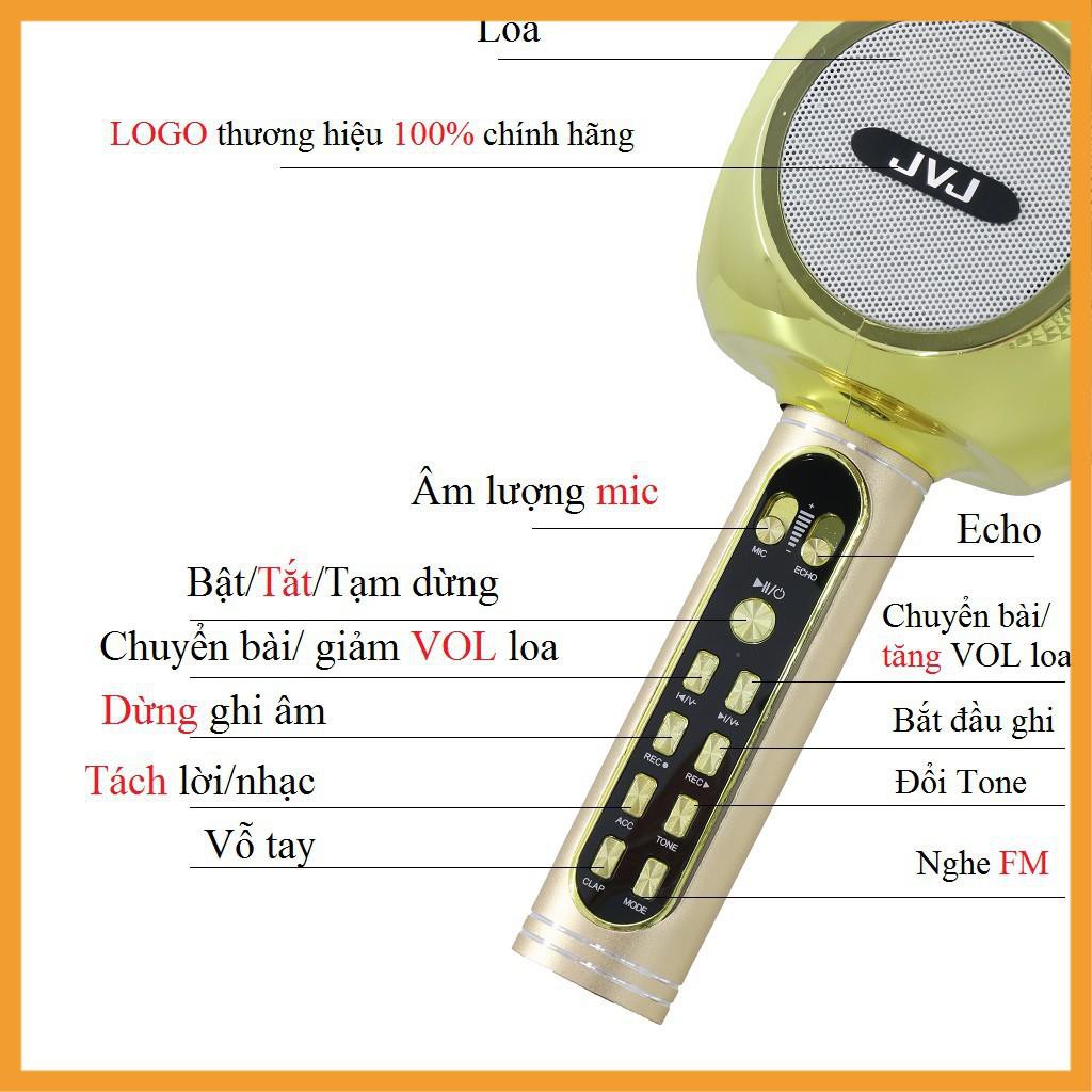 Micro Karaoke bluetooth YS-90, Mic không dây kết nối Bluetooth, có khe cắm thẻ nhớ - Hỗ trợ ghi âm - hàng chính hãng