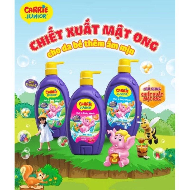 Sữa tắm em be gội toàn thân Carrie junior