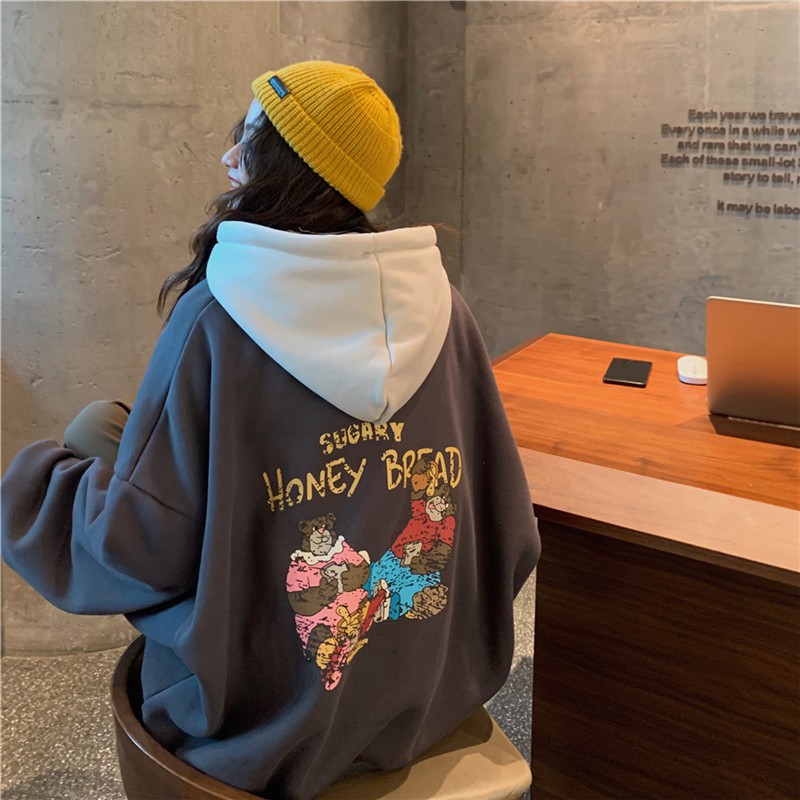 Áo hoodie nữ form rộng, áo hoodie nữ unisex thời trang ulzzang hàn quốc | BigBuy360 - bigbuy360.vn