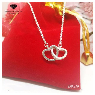 Dây Chuyền Bạc Nữ Trái Tim Đôi - Bảo Tín