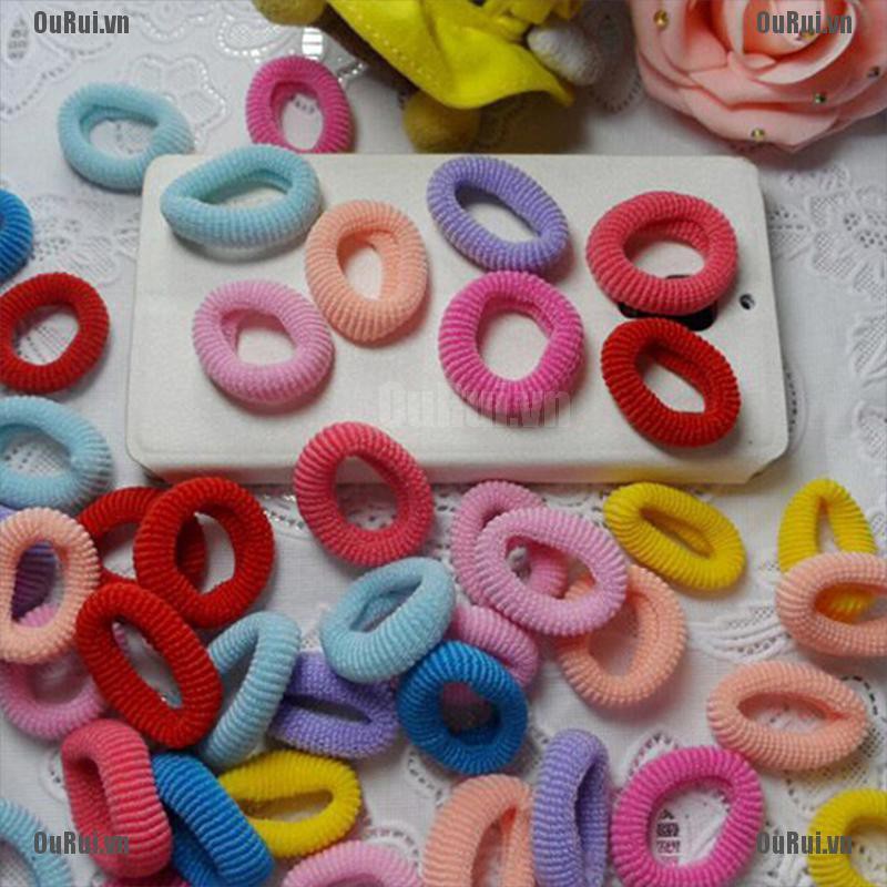 Set 90 Dây Cột Tóc Co Giãn Xinh Xắn Cho Bé Gái