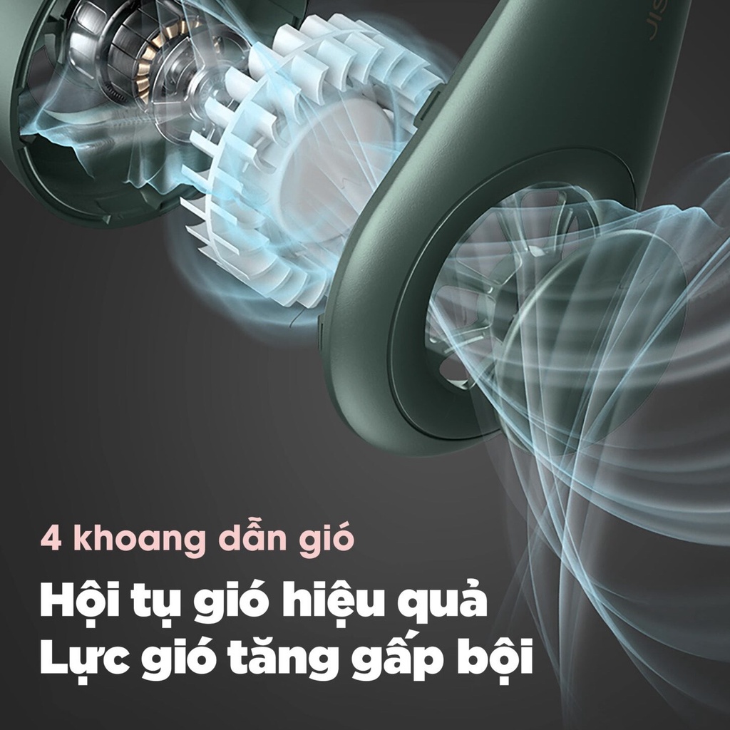 Quạt Đeo Cổ Mini Không Cánh Bản Nâng Cấp 2023 Có Màn Hình LED Hiển Thị Sạc USB Tiện Lợi Thời Trang