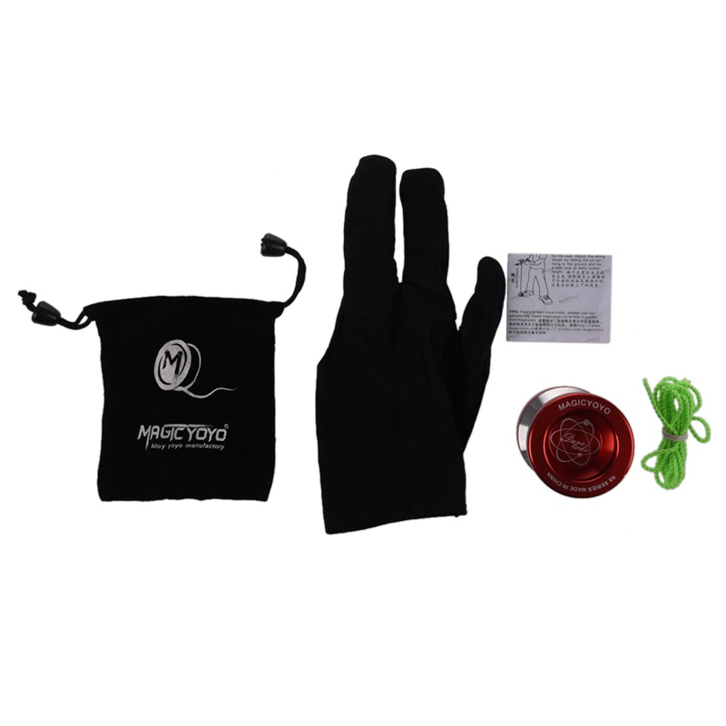 Bộ 2 con quay YoYo N8 chuyên nghiệp + dây + túi đựng màu đỏ