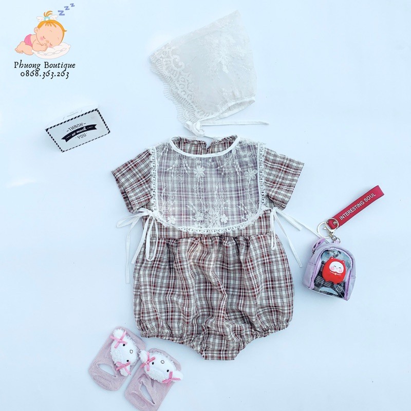 Bộ body cộc tay cho bé ROYALKIDS Bodysuit bé gái từ sơ sinh đến 1 tuổi