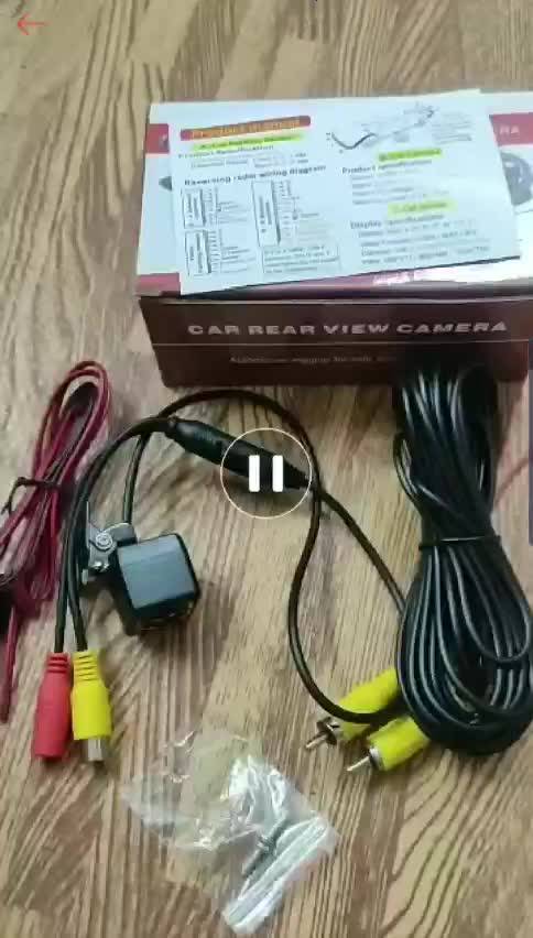 (Camera CCD) Camera lùi ô tô CCD 12 led trợ sáng ban đêm dùng cho dvd zin hoặc màn rời (có thang chia vạch) | BigBuy360 - bigbuy360.vn