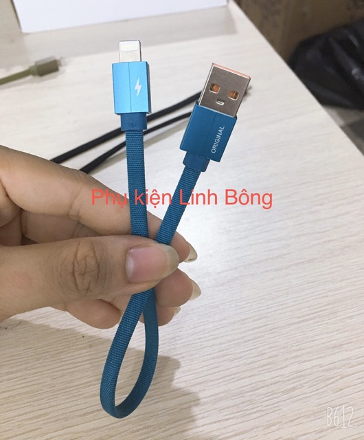 ( Lẻ=Sỉ) cáp ngắn iphone,samsung,typec bọc vải det,sạc nhanh siêu bền