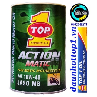 Nhớt TOP 1 Action Matic 10W-40 MB 1 Lít XE GA